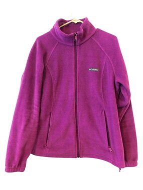 Columbia Sz XL Purple Full Zip Fleece Jacket Outdoor Cozy Gorpcore Lightweight